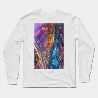 Gemstone Agate Jasper texture 20 Long Sleeve T-Shirt